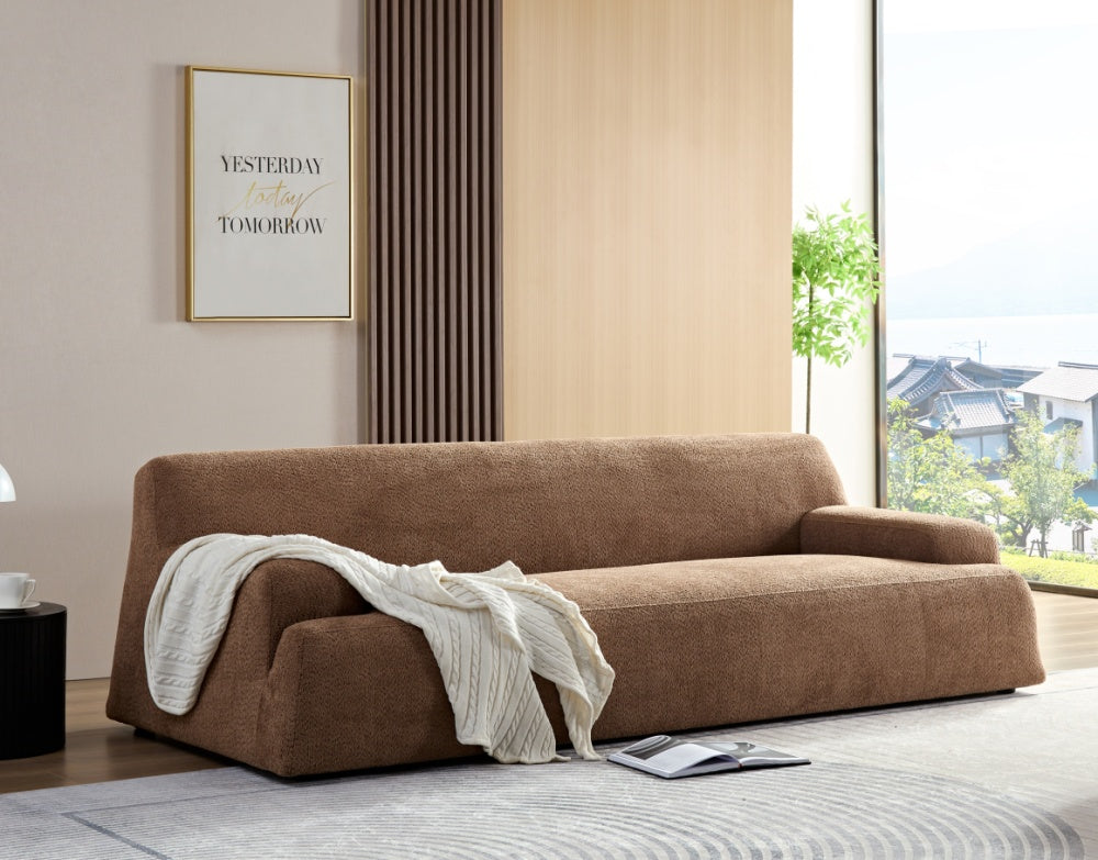 Luxury Lambswool modern durable fabric, solid wood frame sofa