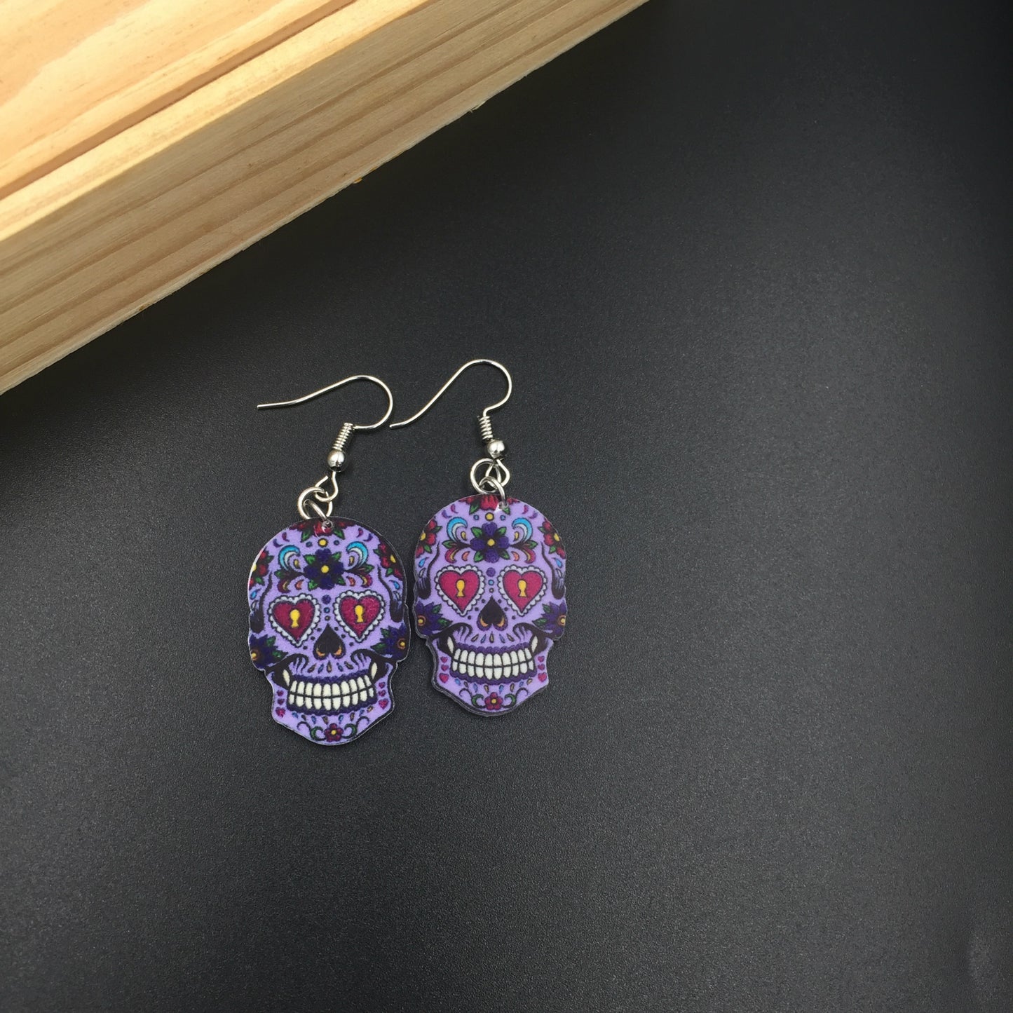 Halloween skull earrings