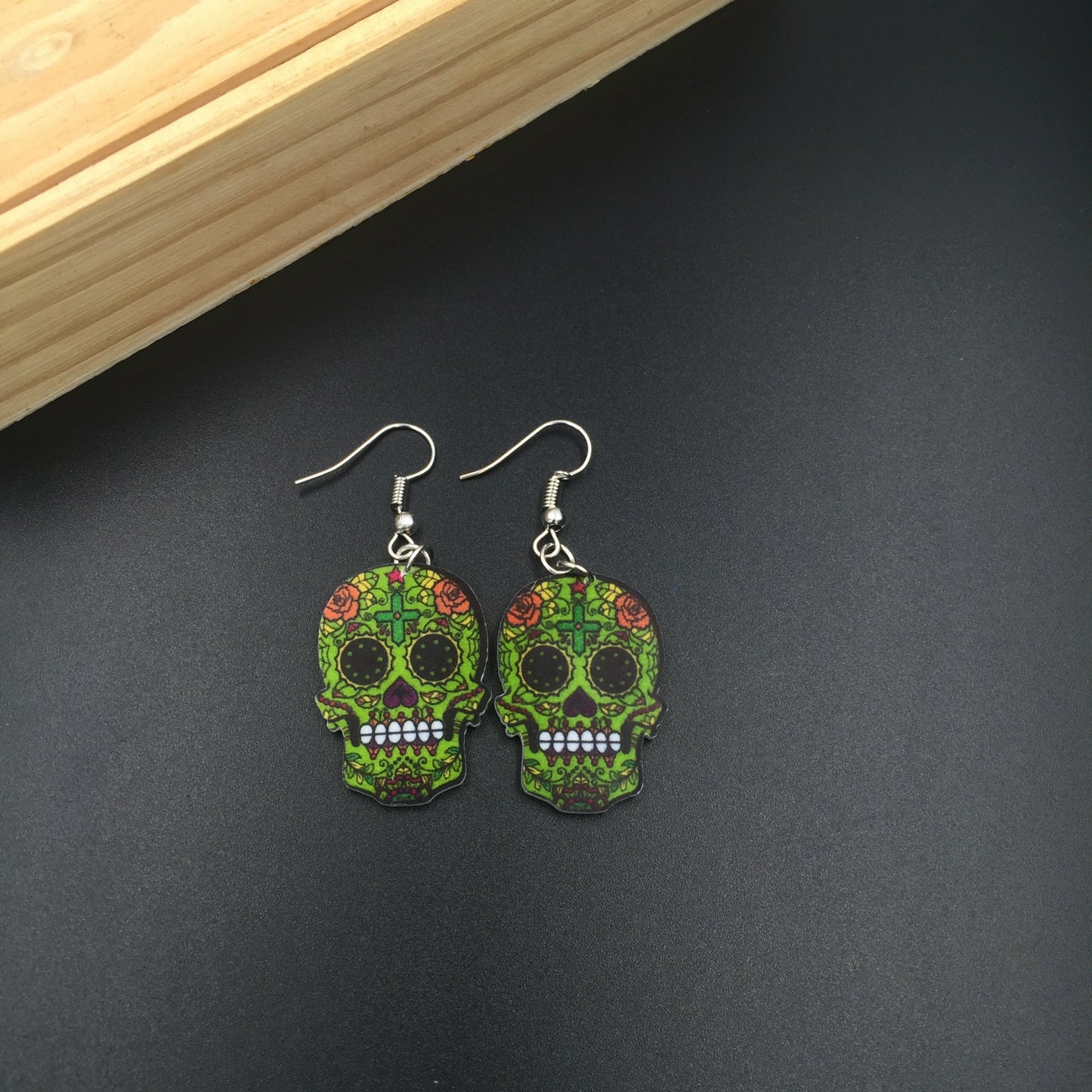 Halloween skull earrings