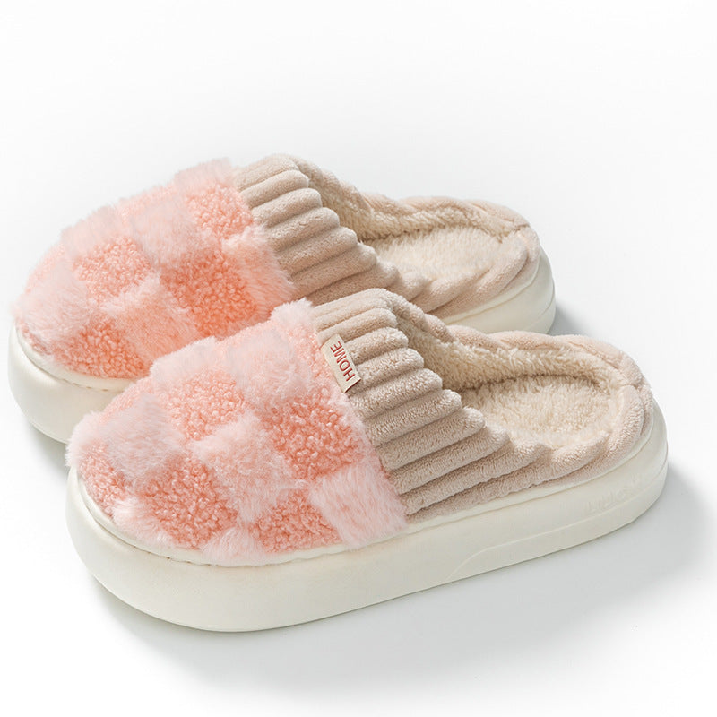 Cotton Slippers For Women Winter Indoor Warm And Plush